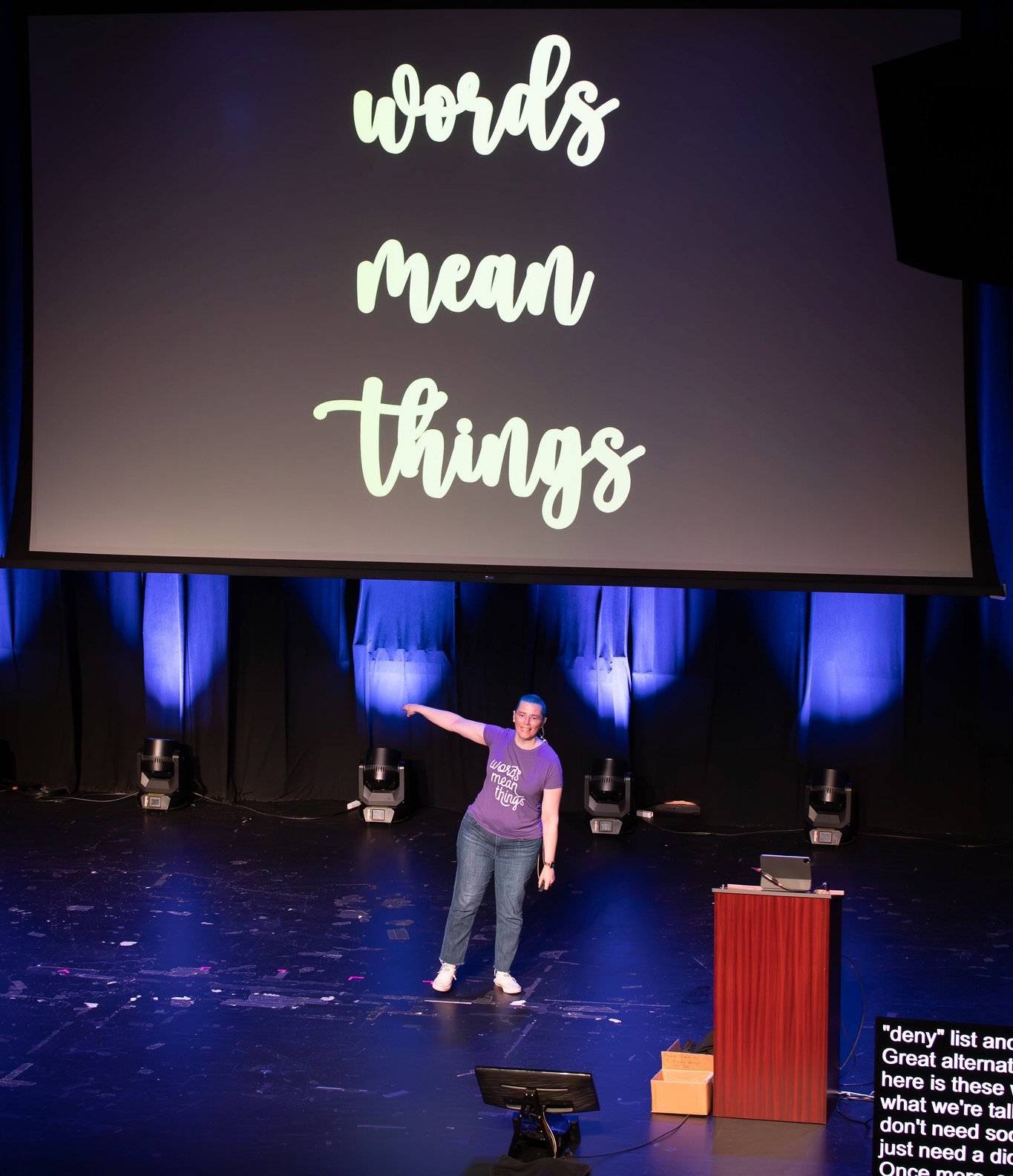 Ashleigh Rentz speaking at WTD in 2023